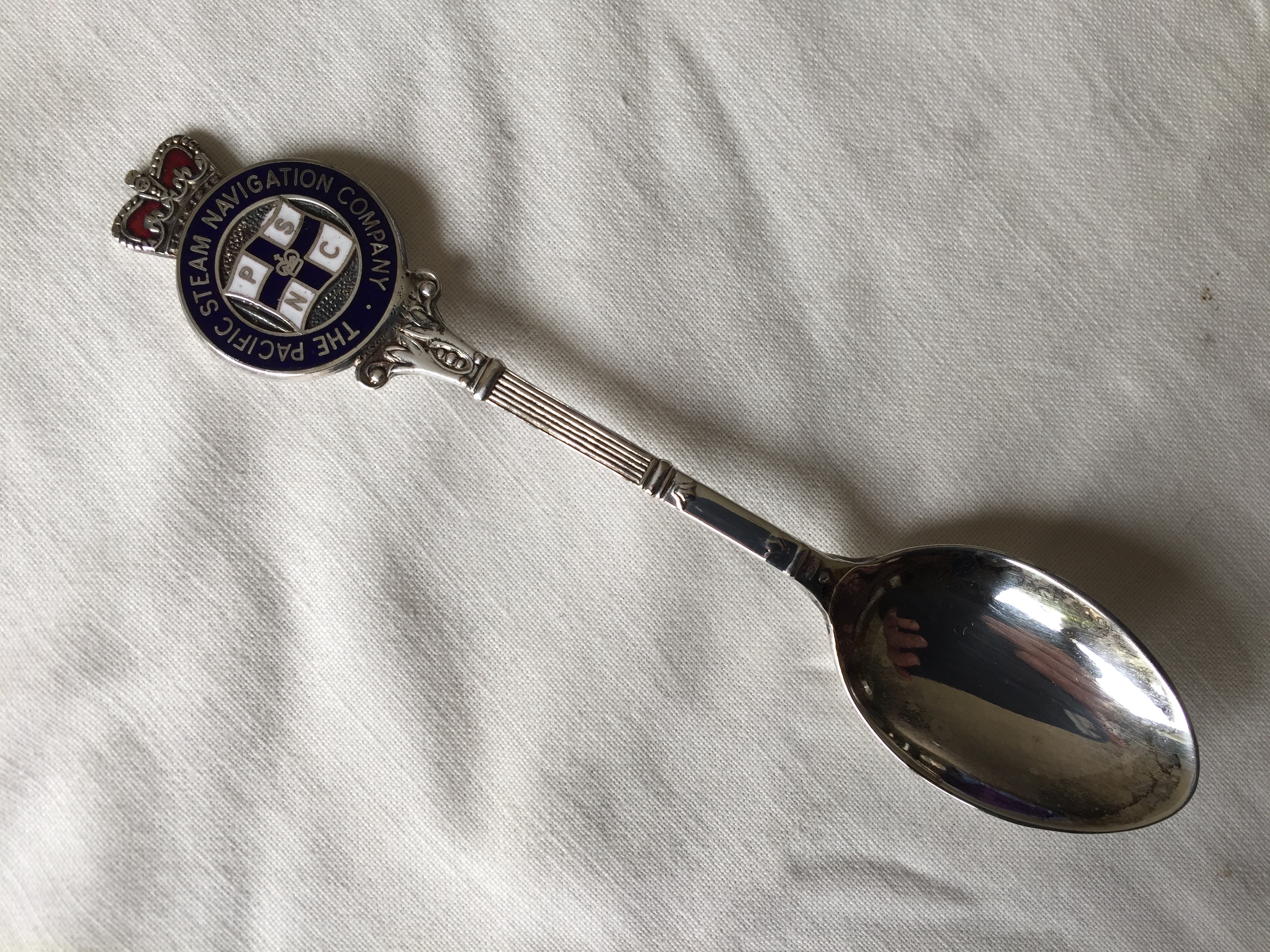 RARE SOUVENIR SPOON FROM THE PACIFIC STEAM NAVIGATION COMPANY